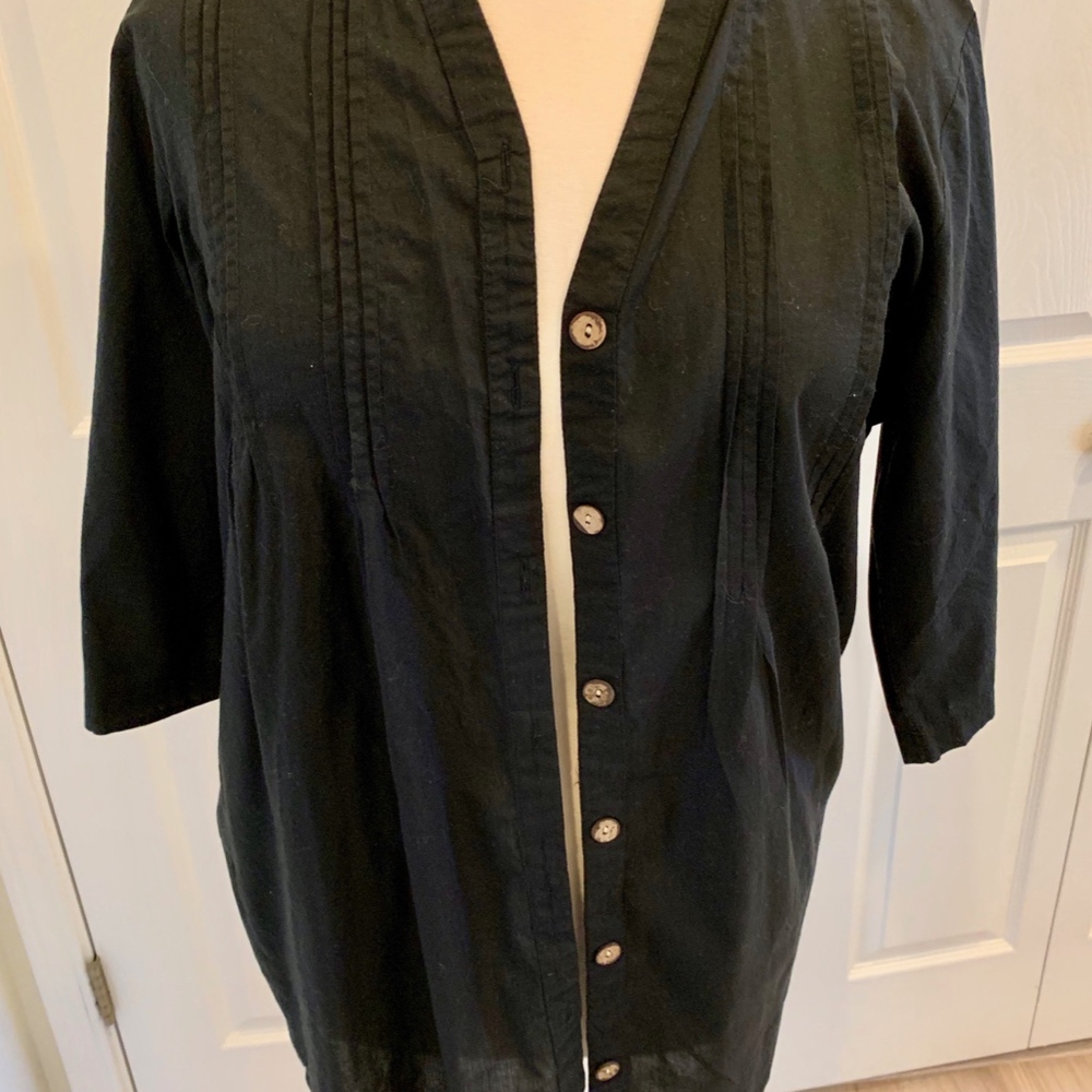 Black Swim Tunic Top w/Crochet Back - XL - NWT - Picture 2 of 6